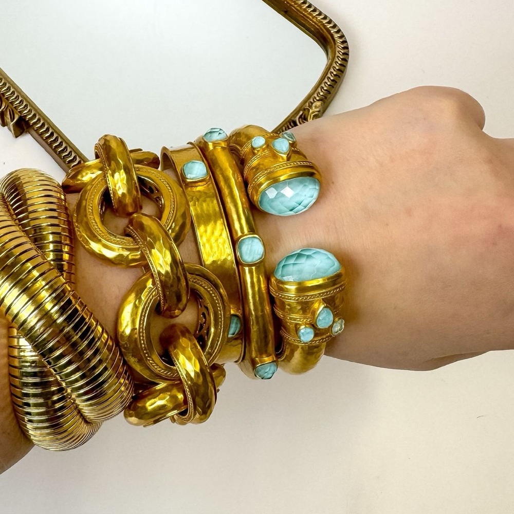 Julie Vos Cannes Cuff Capri Blue - Picture 2 of 2